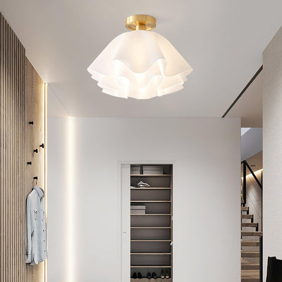 Delira Plafondlamp Gevouwen Witte Kap