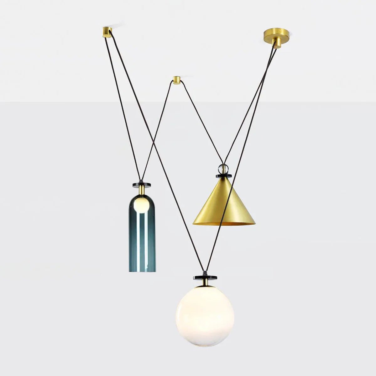 Delira Hanglamp Geometrisch Glas en Metaal