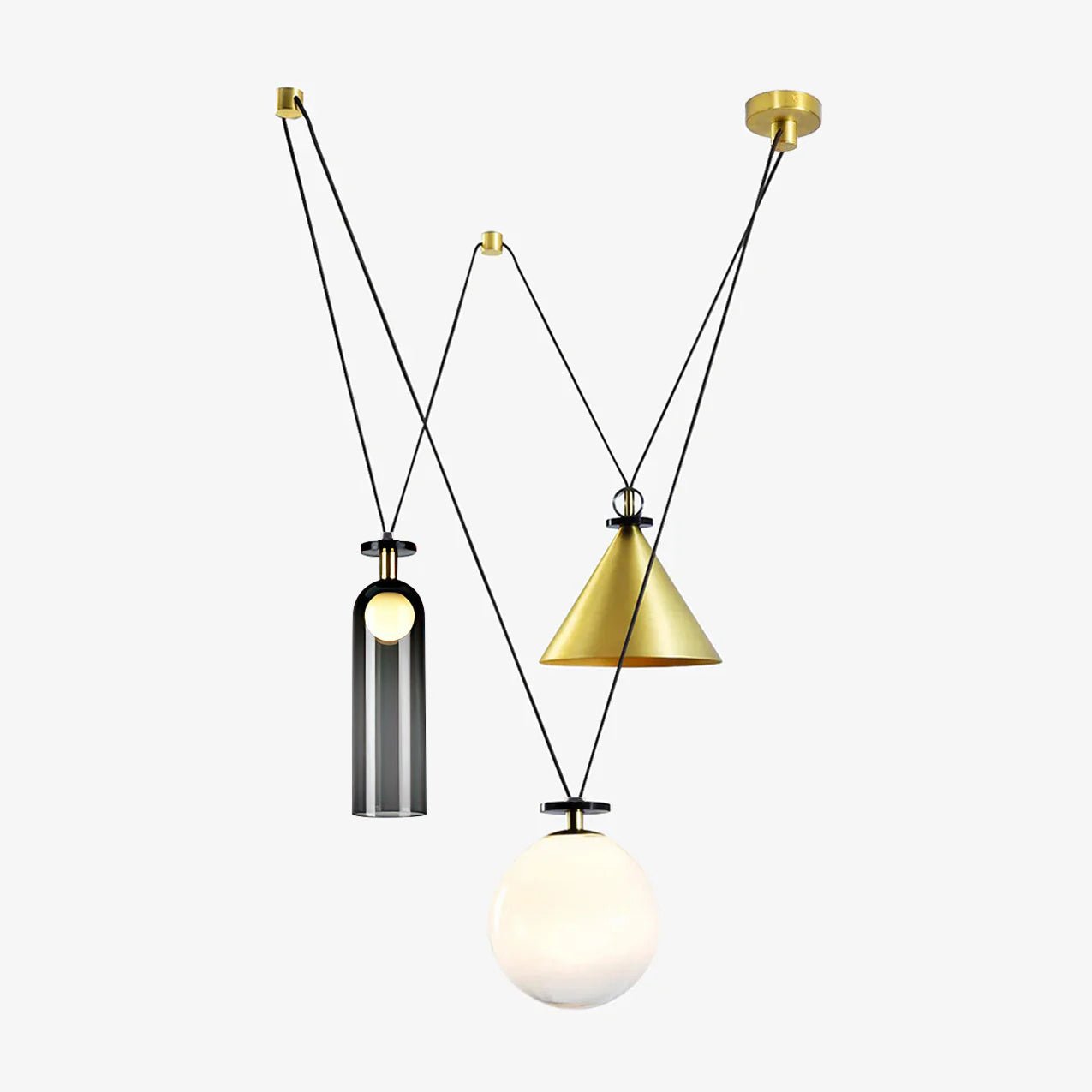 Delira Hanglamp Geometrisch Glas en Metaal