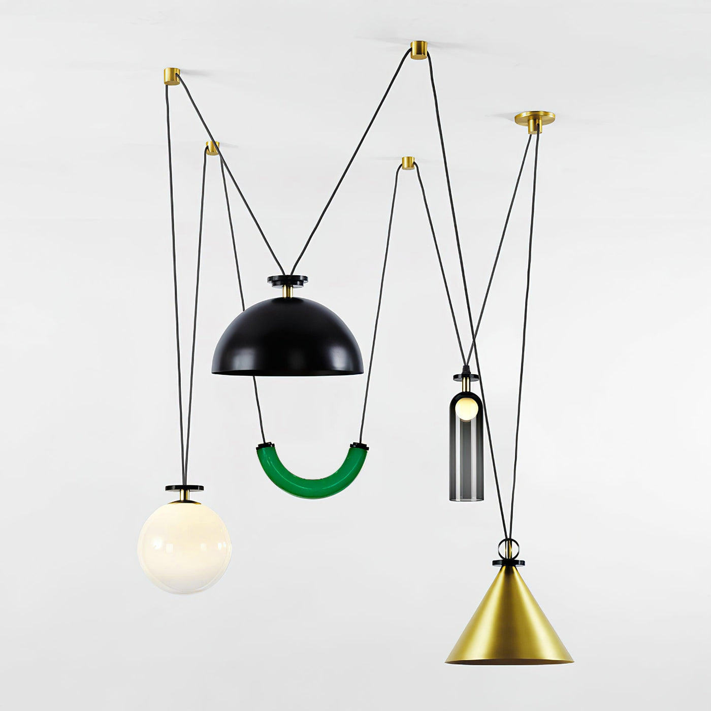 Delira Hanglamp Geometrisch Glas en Metaal