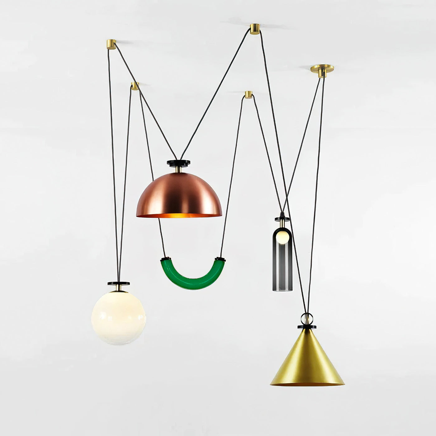Delira Hanglamp Geometrisch Glas en Metaal