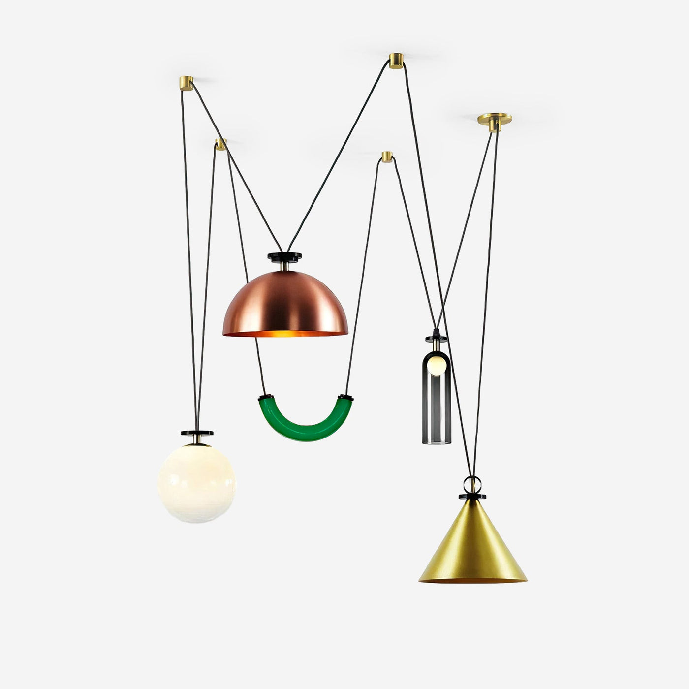 Delira Hanglamp Geometrisch Glas en Metaal