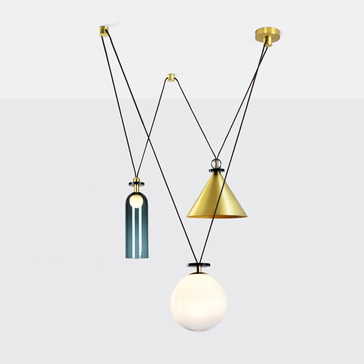 Delira Hanglamp Geometrisch Glas en Metaal