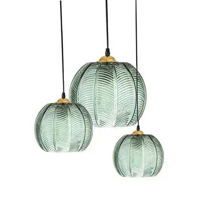 Delira Hanglamp Palmblad Glas Boho