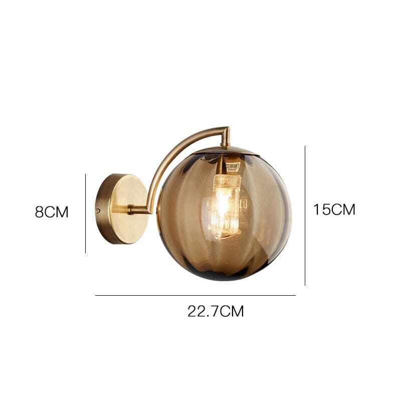 Delira Wandlamp Ronde Glazen Kap