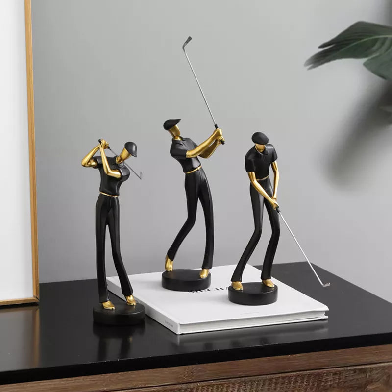 Delira Beeldje Abstracte Golfer Nordic Kunstobject