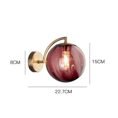 Delira Wandlamp Ronde Glazen Kap