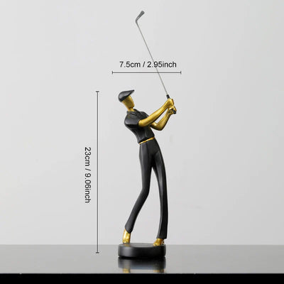 Delira Beeldje Abstracte Golfer Nordic Kunstobject