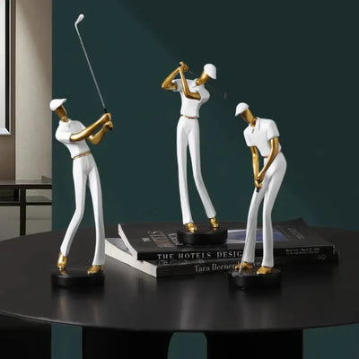 Delira Beeldje Abstracte Golfer Nordic Kunstobject
