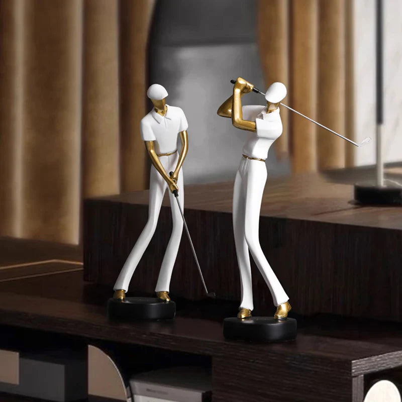Delira Beeldje Abstracte Golfer Nordic Kunstobject