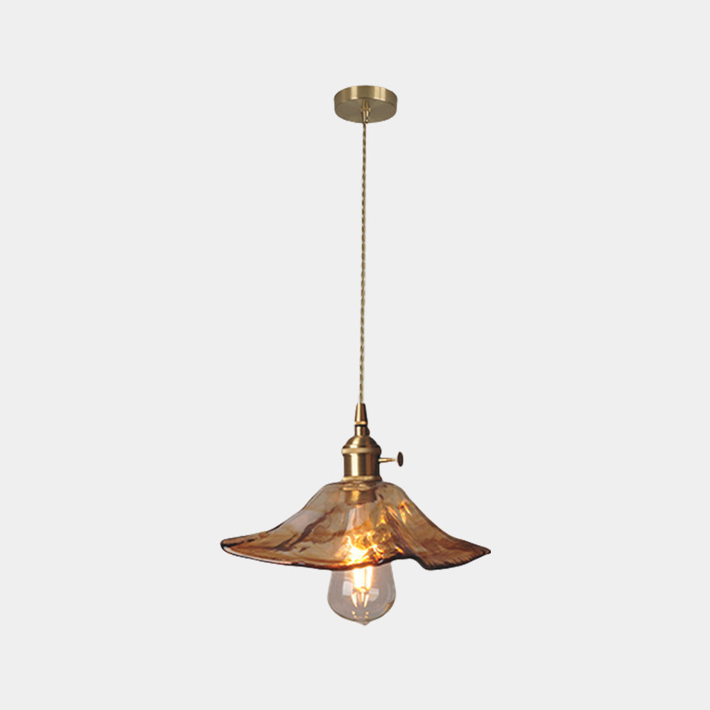 Delira Hanglamp Glas Amber Vintage