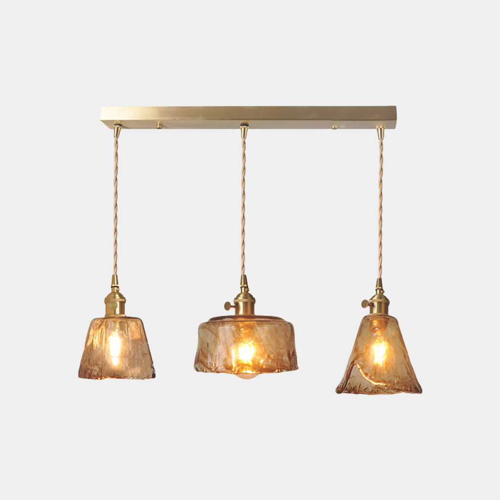 Delira Hanglamp Glas Amber Vintage