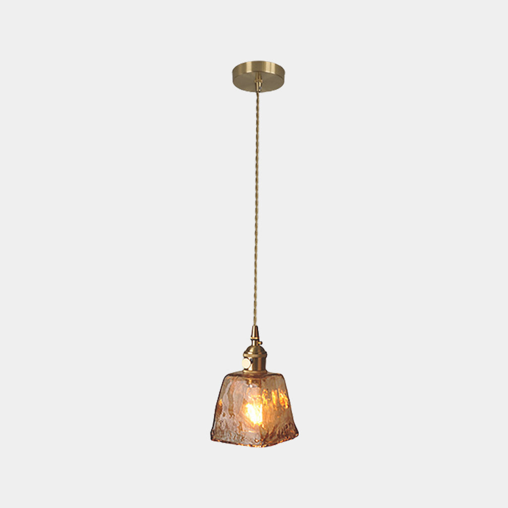 Delira Hanglamp Glas Amber Vintage
