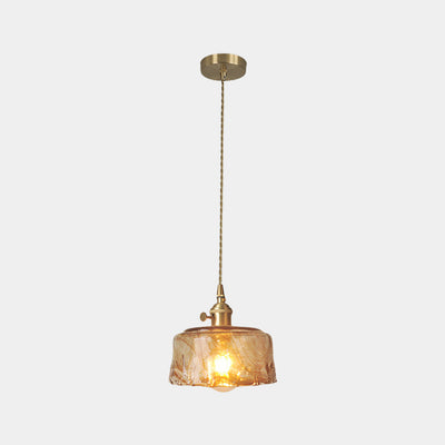 Delira Hanglamp Glas Amber Vintage