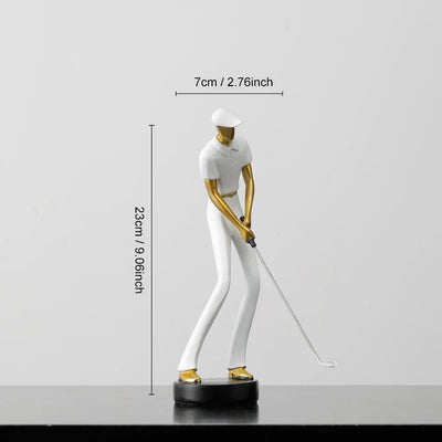 Delira Beeldje Abstracte Golfer Nordic Kunstobject