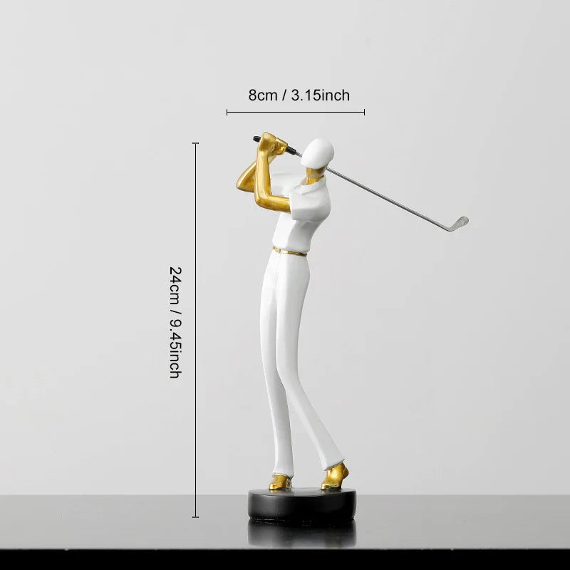 Delira Beeldje Abstracte Golfer Nordic Kunstobject