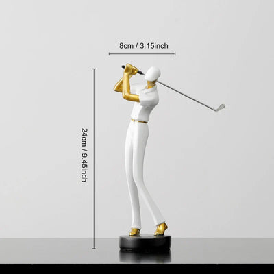 Delira Beeldje Abstracte Golfer Nordic Kunstobject