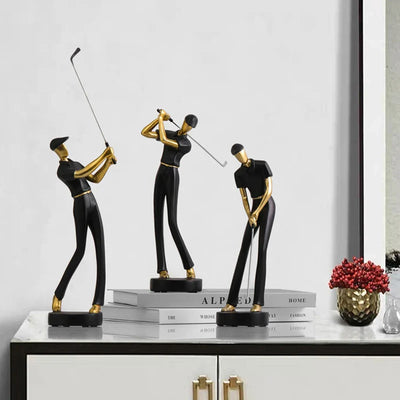 Delira Beeldje Abstracte Golfer Nordic Kunstobject