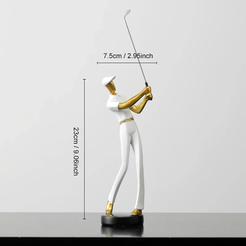 Delira Beeldje Abstracte Golfer Nordic Kunstobject