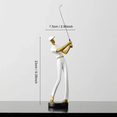Delira Beeldje Abstracte Golfer Nordic Kunstobject