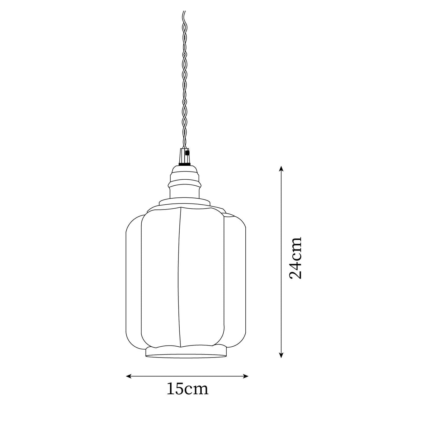 Delira Hanglamp Glas en Messing
