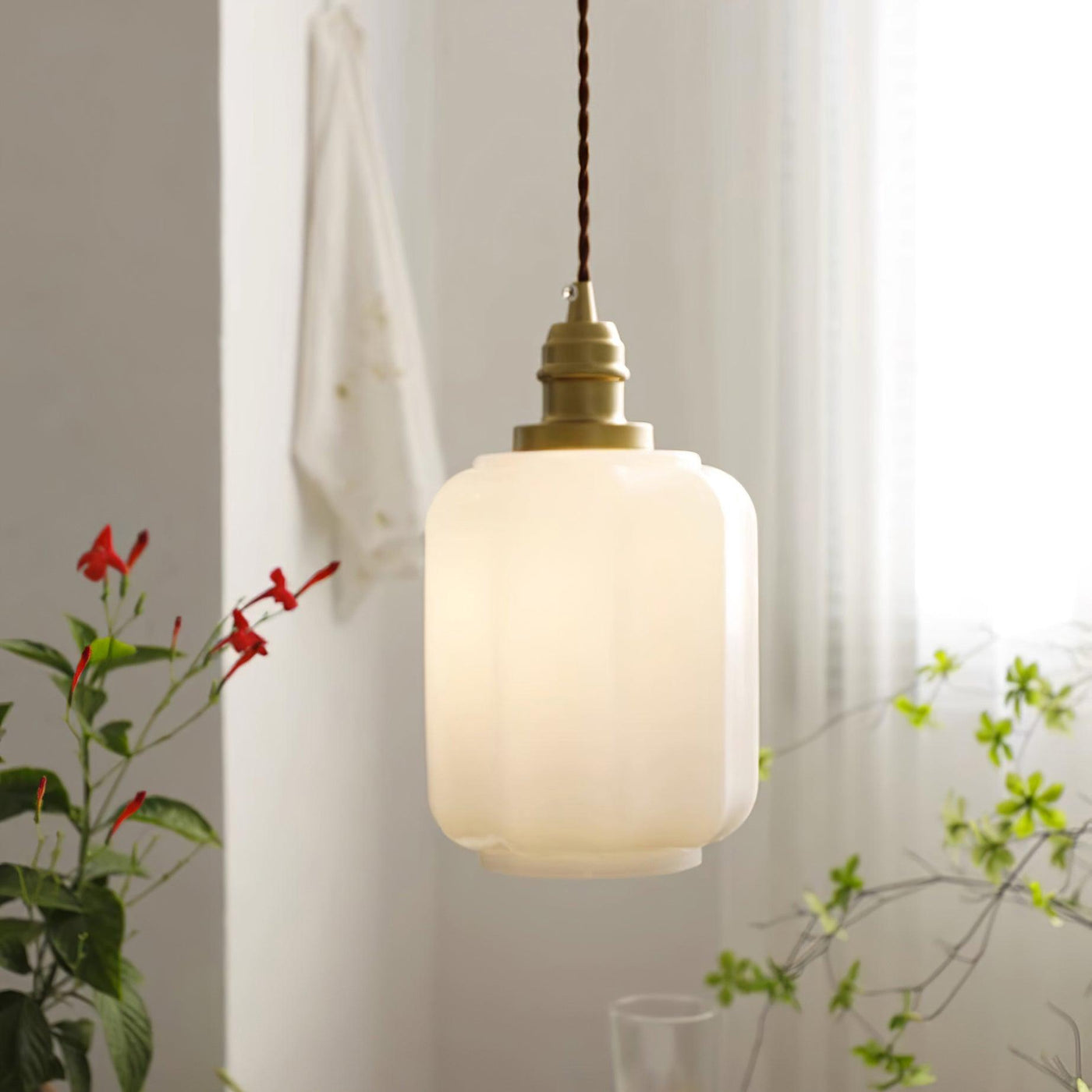 Delira Hanglamp Glas en Messing