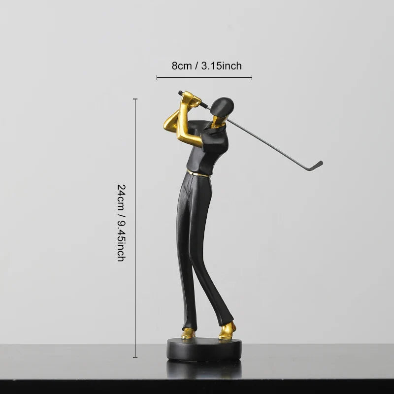 Delira Beeldje Abstracte Golfer Nordic Kunstobject