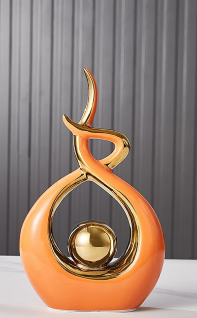 Delira Sculptuur Keramiek Goud Abstract Design
