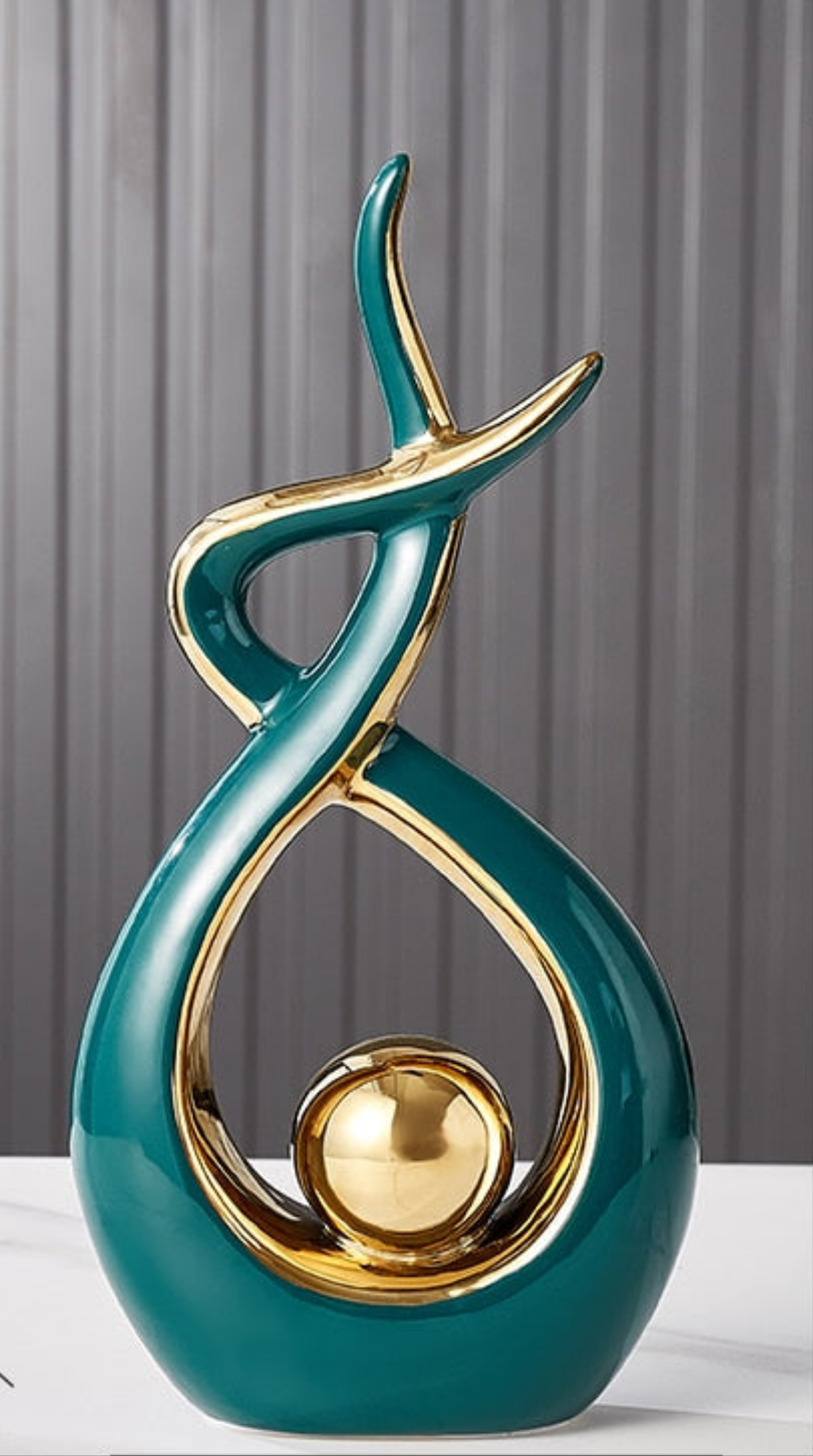 Delira Sculptuur Keramiek Goud Abstract Design