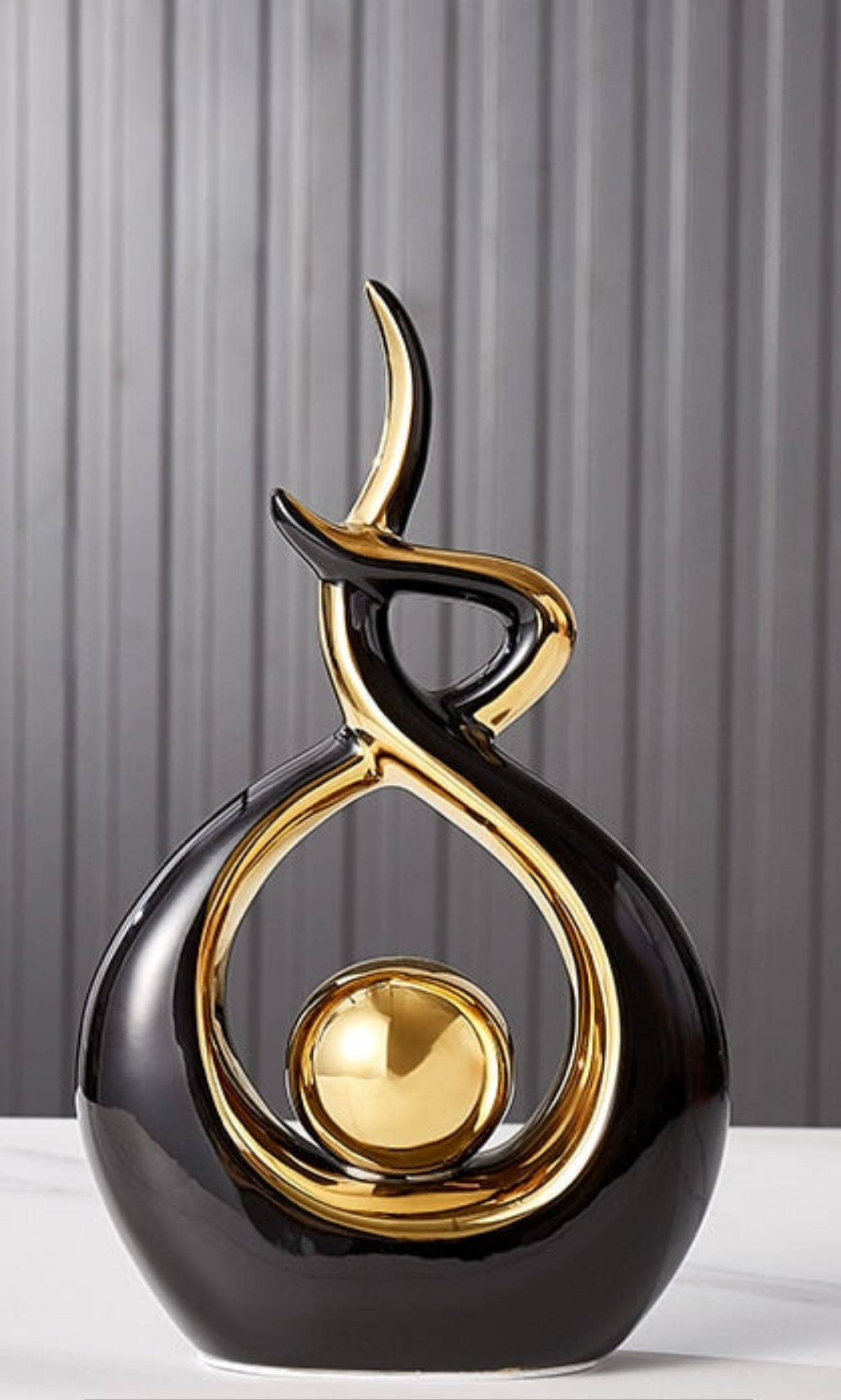Delira Sculptuur Keramiek Goud Abstract Design