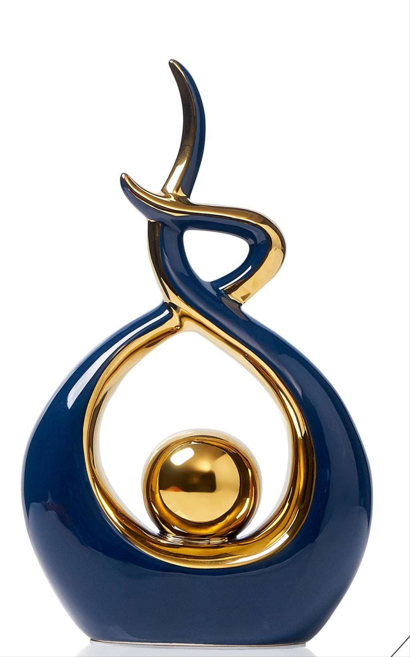 Delira Sculptuur Keramiek Goud Abstract Design