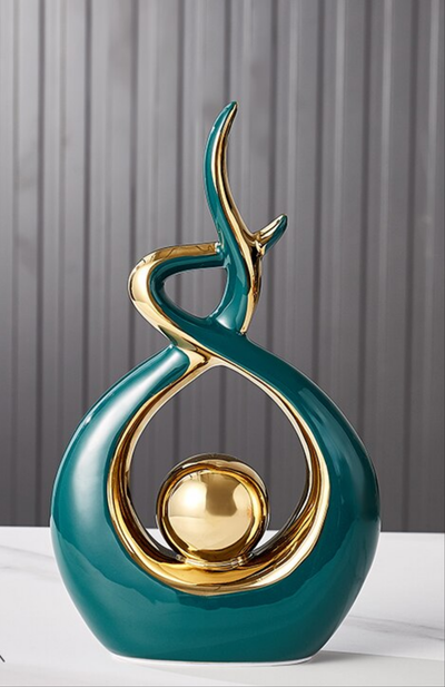 Delira Sculptuur Keramiek Goud Abstract Design