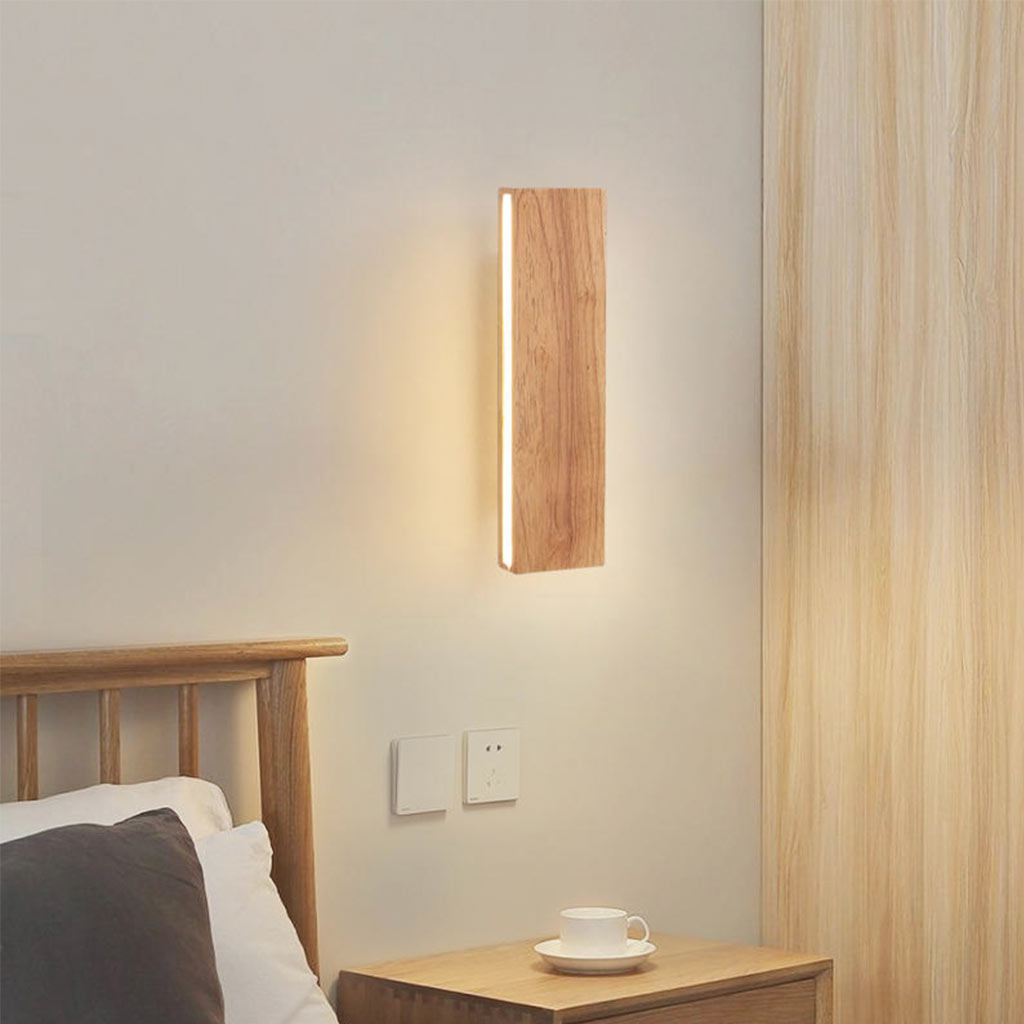 Delira Wandlamp Rechthoekig Hout Minimalistisch
