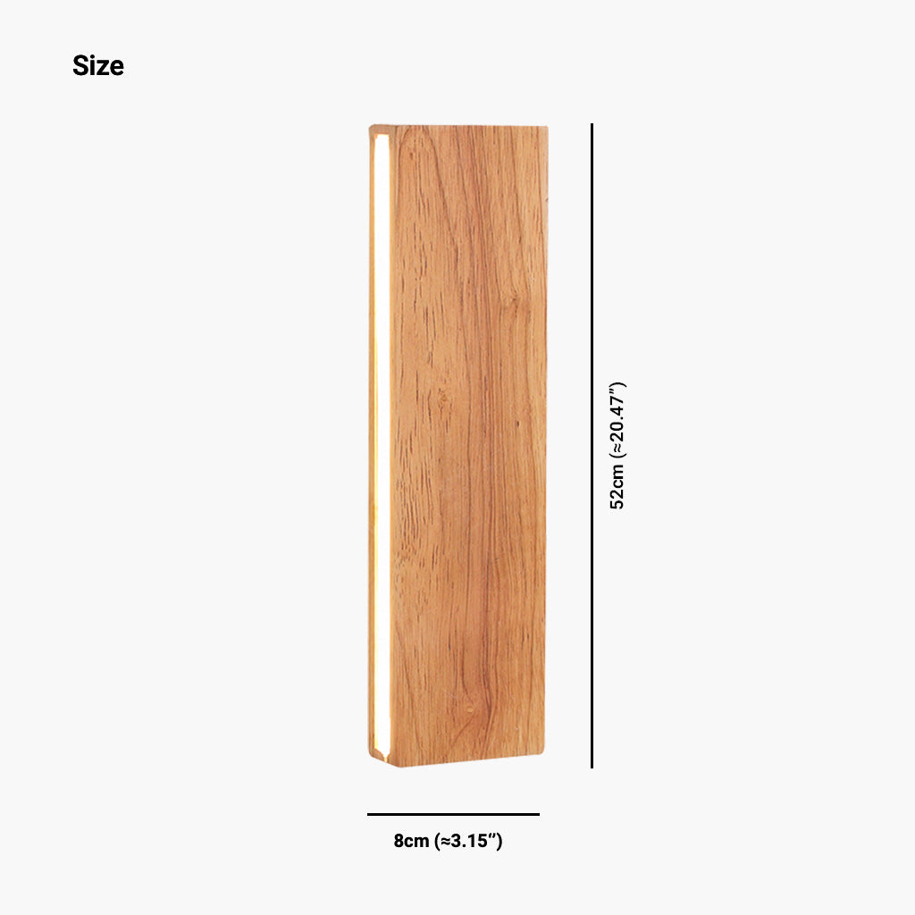 Delira Wandlamp Rechthoekig Hout Minimalistisch