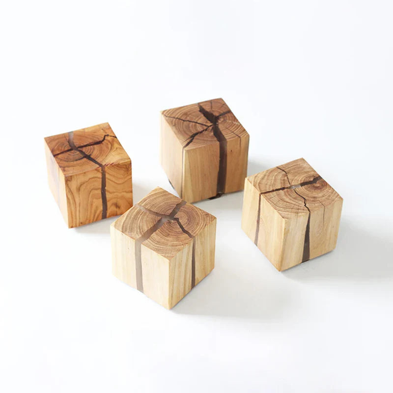 Delira Wandlamp Massief Hout Kubusvorm