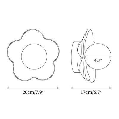Delira Wandlamp Bloemvorm Glasdecor