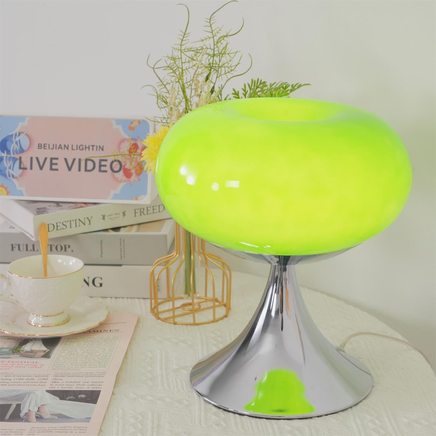 Delira Tafellamp Glanzend Appelvormig Design