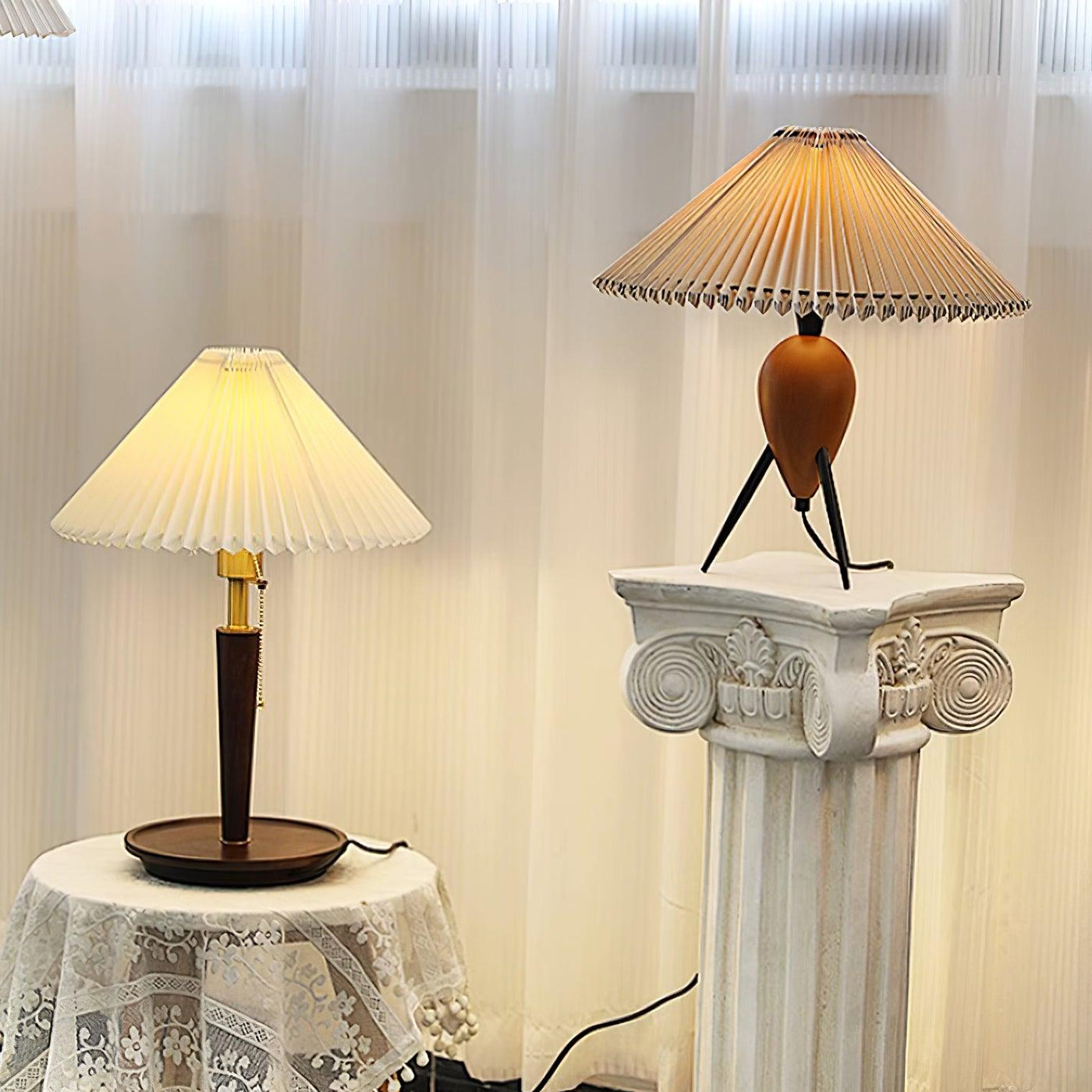 Delira Tafellamp Houtfineer Klassiek Design