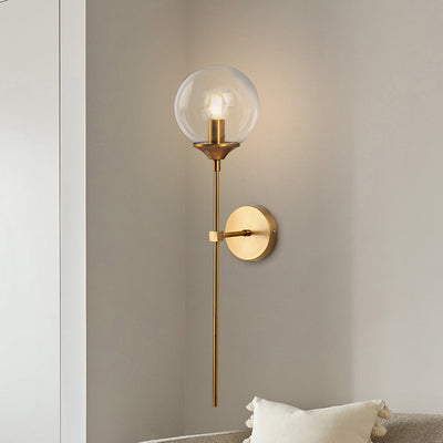 Delira Wandlamp Glazen Bol Metalen Basis