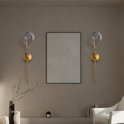Delira Wandlamp Glazen Bol Metalen Basis