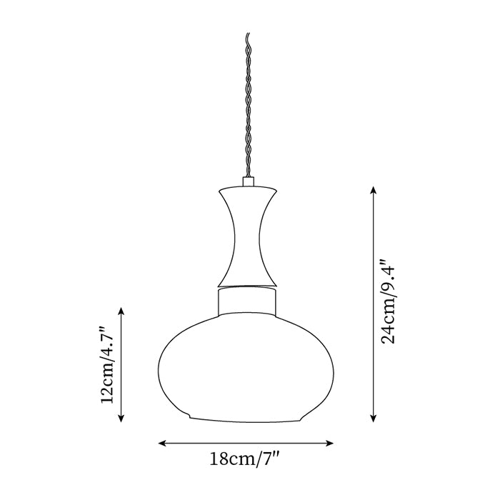 Delira Hanglamp Glas Bruin Design