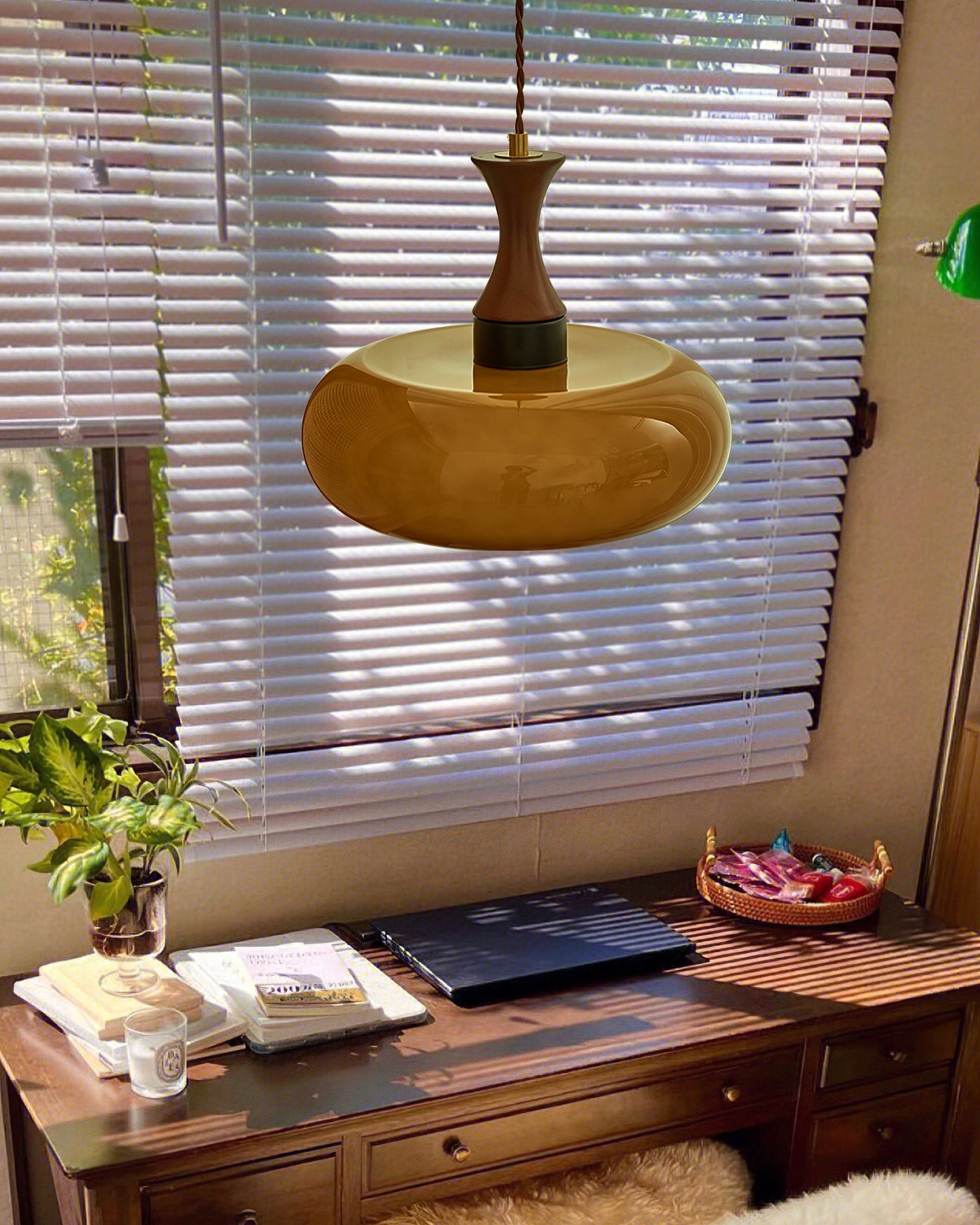 Delira Hanglamp Glas Bruin Design