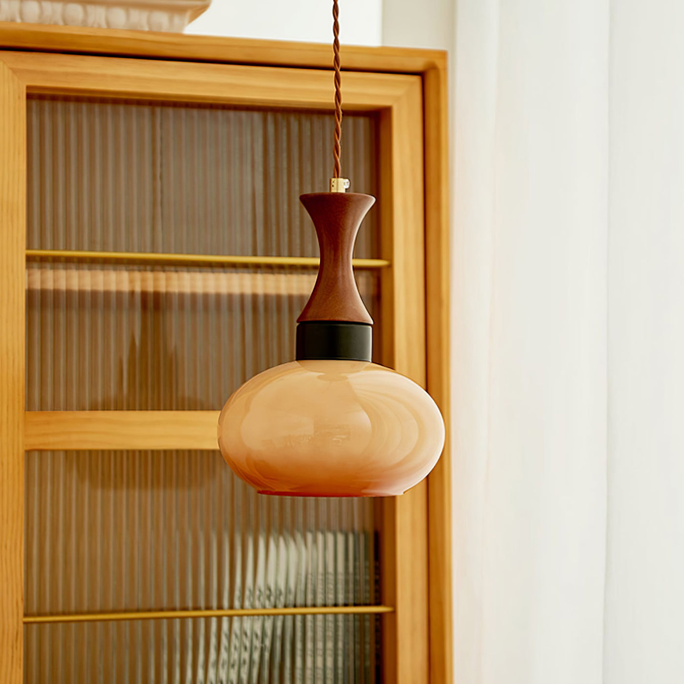 Delira Hanglamp Glas Bruin Design