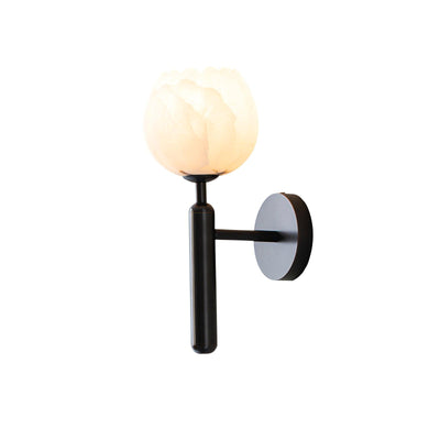 Delira Wandlamp Messing met Albasten Bloemen