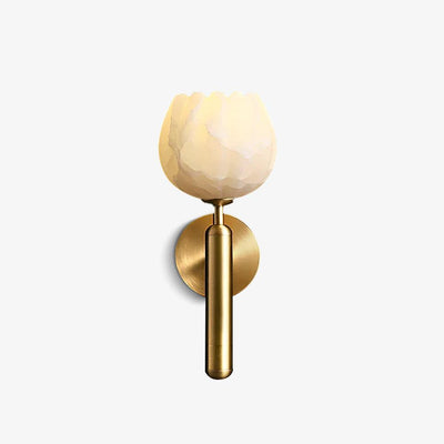 Delira Wandlamp Messing met Albasten Bloemen