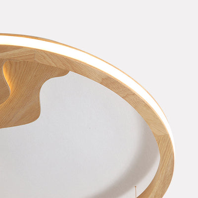 Delira Plafondlamp Met Houten Rand
