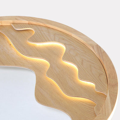 Delira Plafondlamp Met Houten Rand