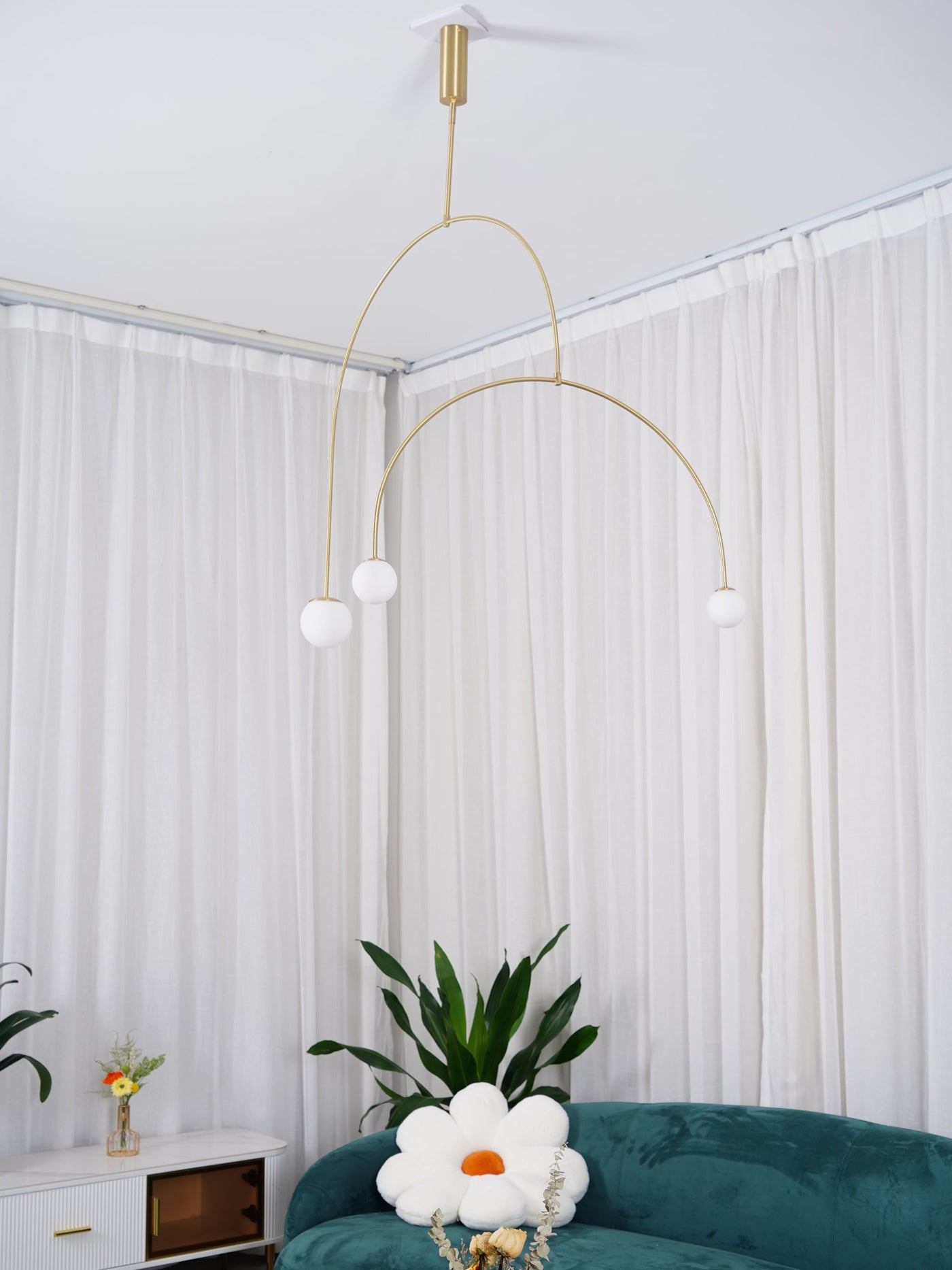 Delira Kroonluchter Zwart Messing Lijndesign
