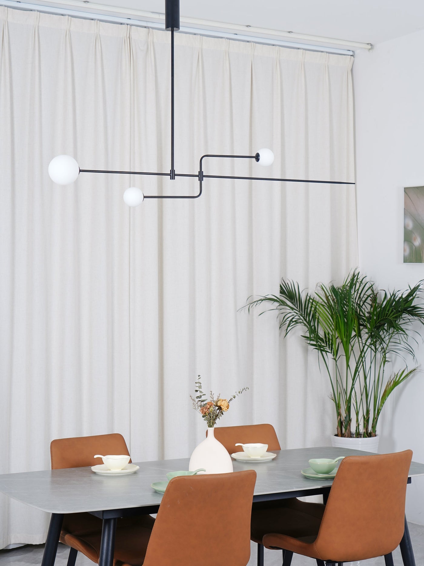Delira Kroonluchter Zwart Messing Lijndesign