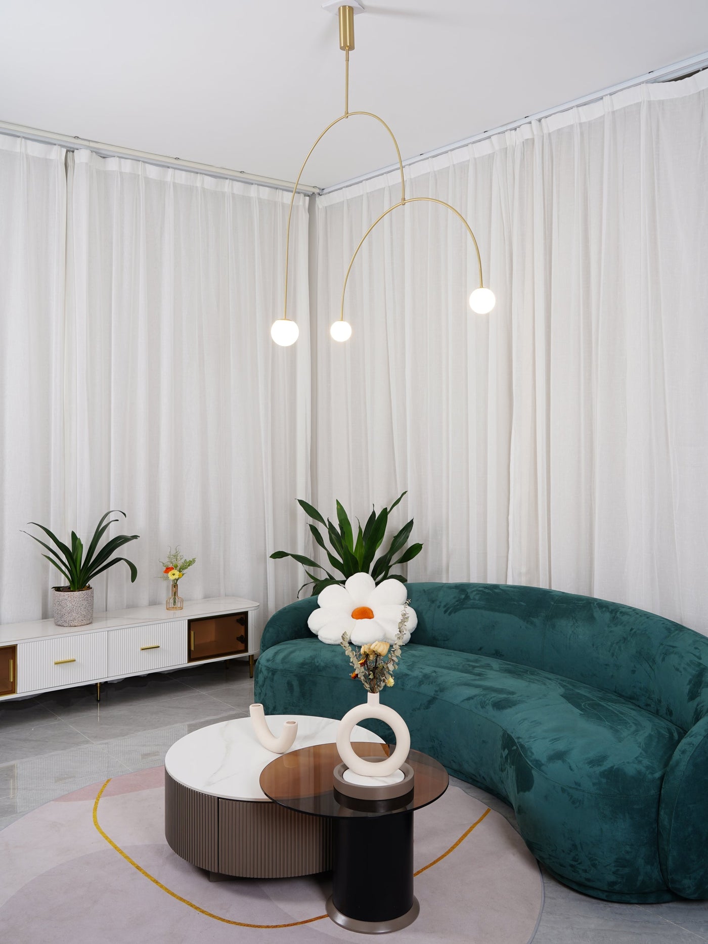 Delira Kroonluchter Zwart Messing Lijndesign